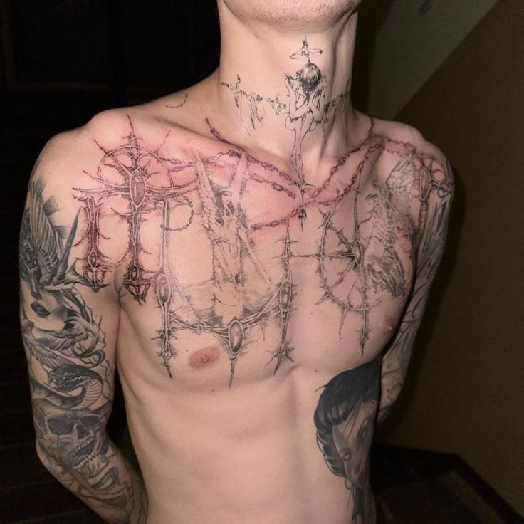 Chest tattoo reference 6
