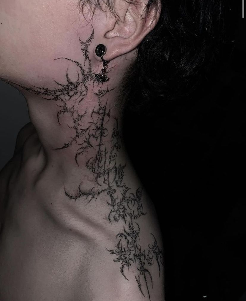 Neck tattoo reference 1