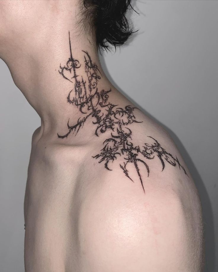 Neck tattoo reference 2