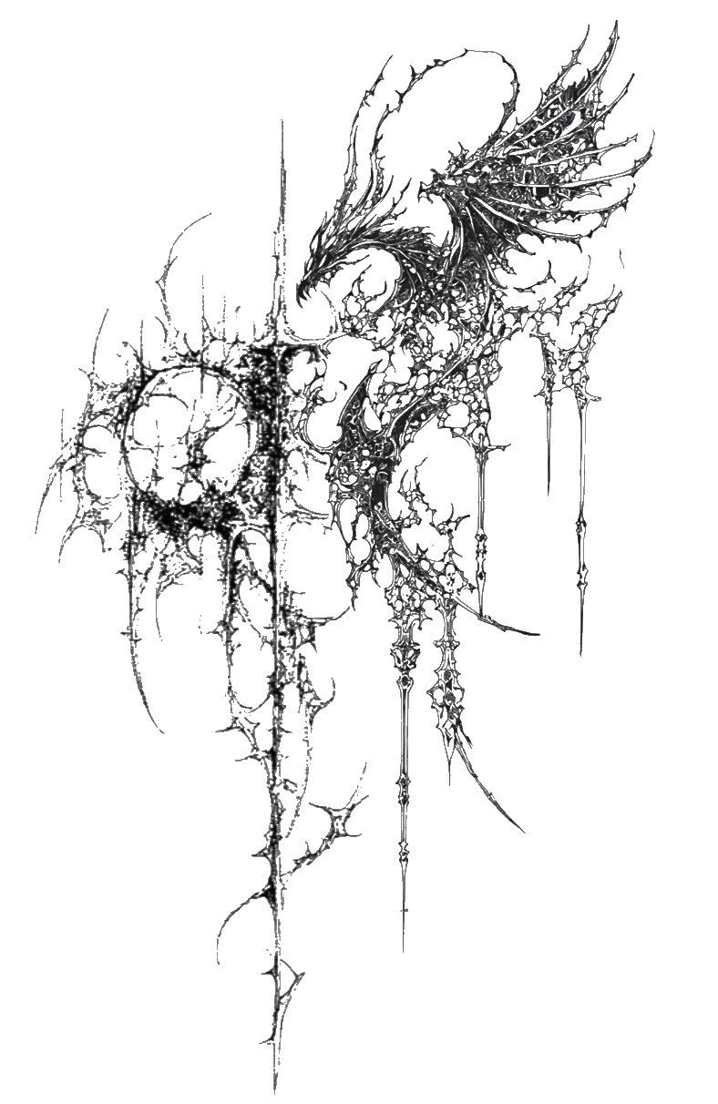 Dragon and cross sigil detail